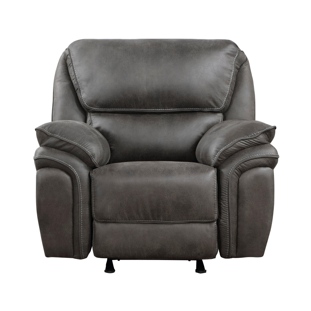 Proctor Gray Microfiber Rocker Reclining Chair by Homelegance at Eve Furniture