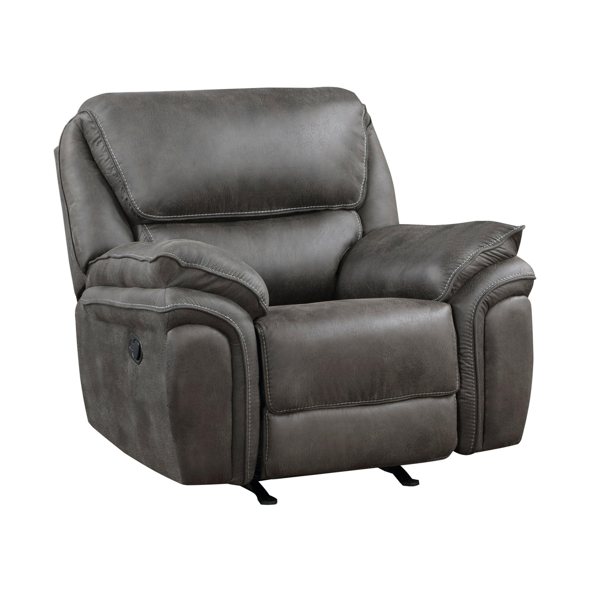 Proctor Gray Microfiber Rocker Reclining Chair by Homelegance at Eve Furniture