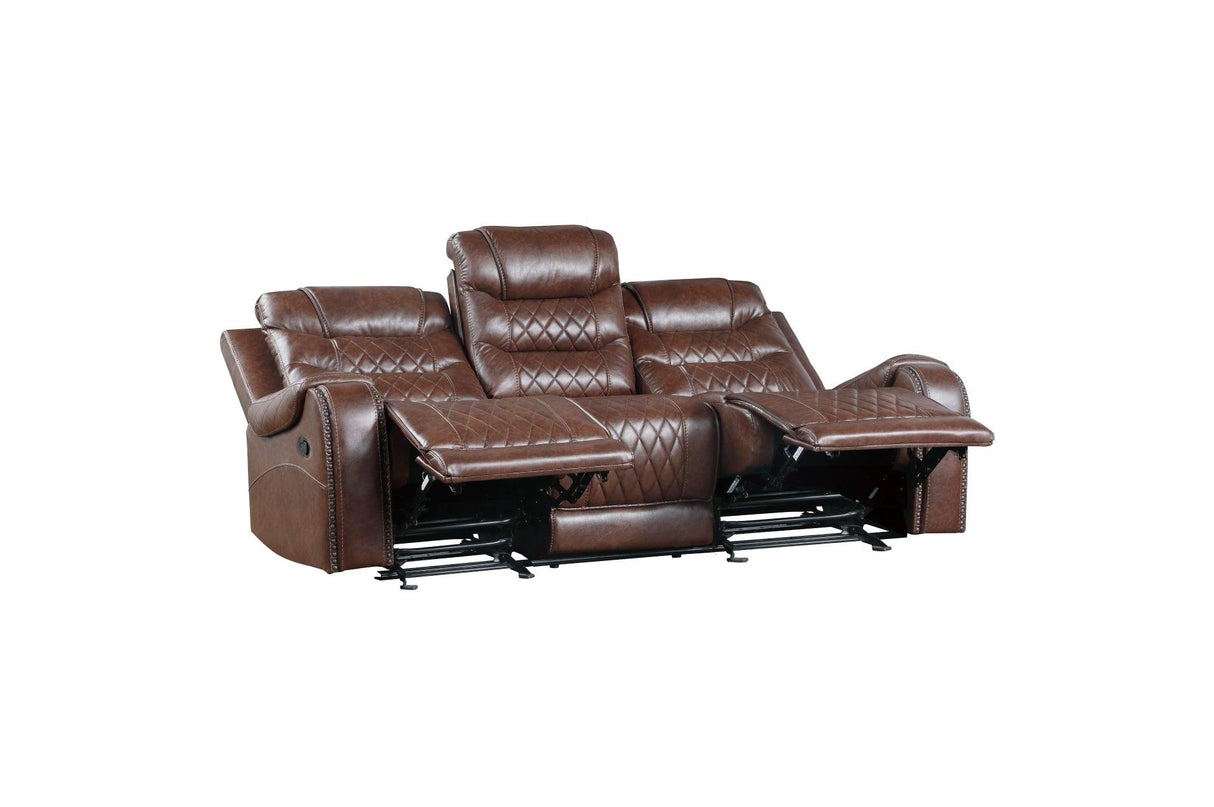 Putnam Brown Reclining Living Room Set by Homelegance at Eve Furniture