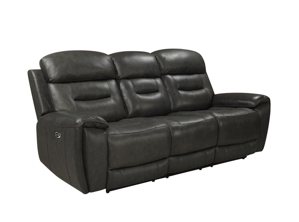 Rosewood Grey Leather Power Reclining Living Room Set by New Era Innovations at Eve Furniture