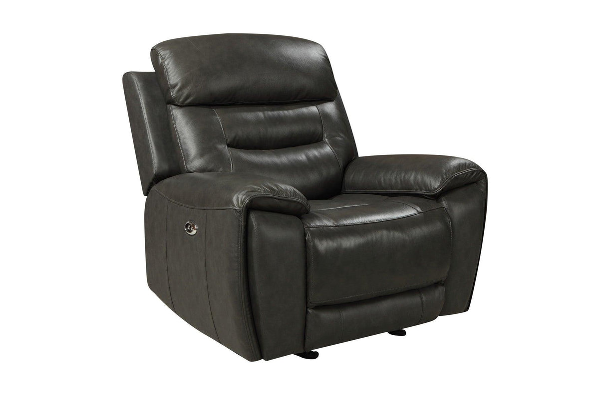 Rosewood Grey Leather Power Reclining Living Room Set by New Era Innovations at Eve Furniture