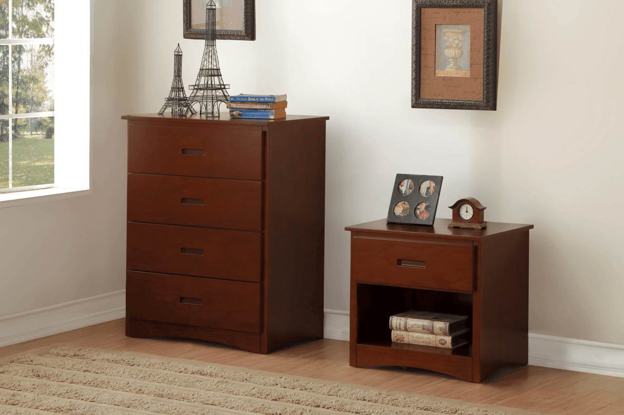Rowe Dark Cherry Nightstand by Homelegance at Eve Furniture