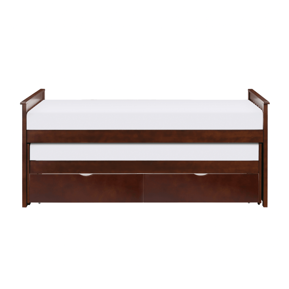 Rowe Dark Cherry Twin/Twin Bed with Storage Boxes by Homelegance at Eve Furniture