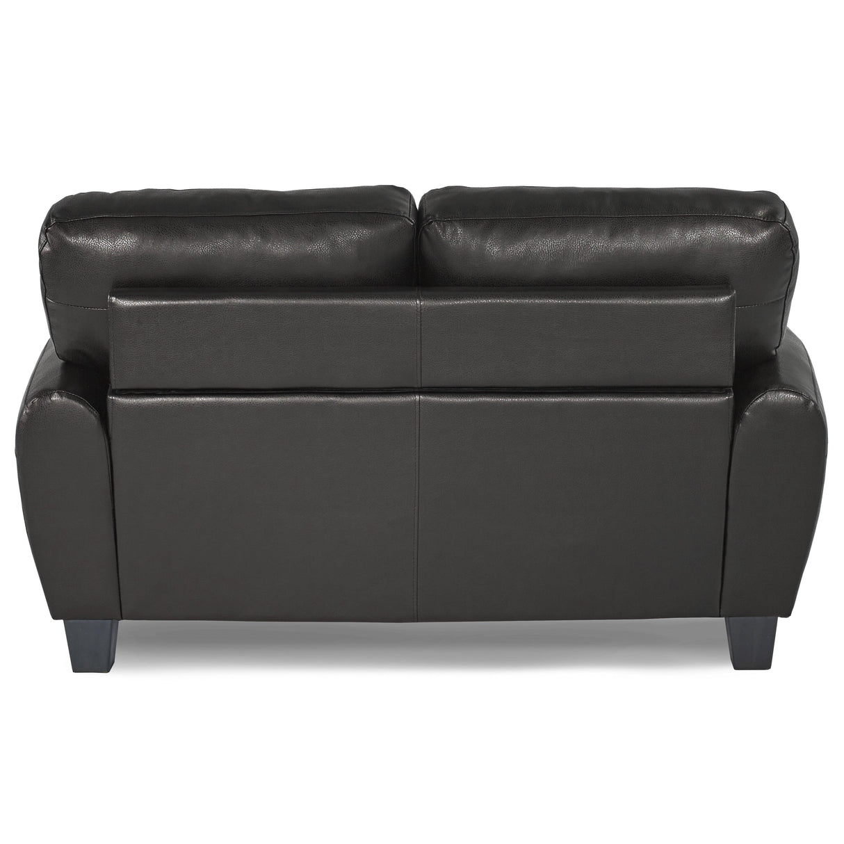 Rubin Black Faux Leather Loveseat by Homelegance at Eve Furniture