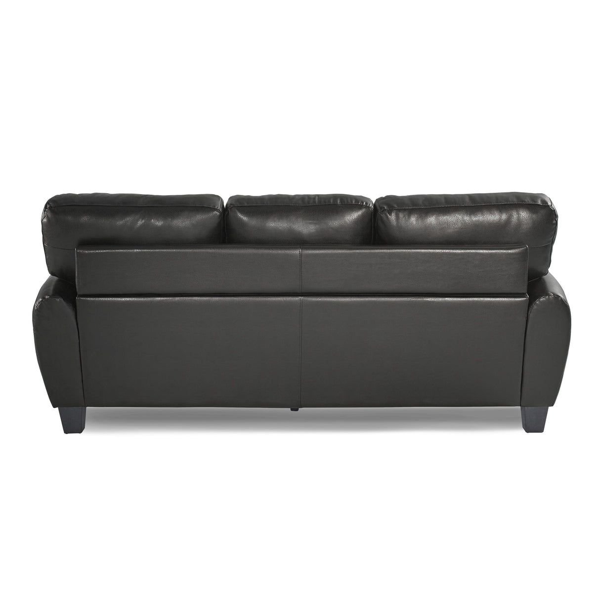Rubin Black Faux Leather Sofa by Homelegance at Eve Furniture