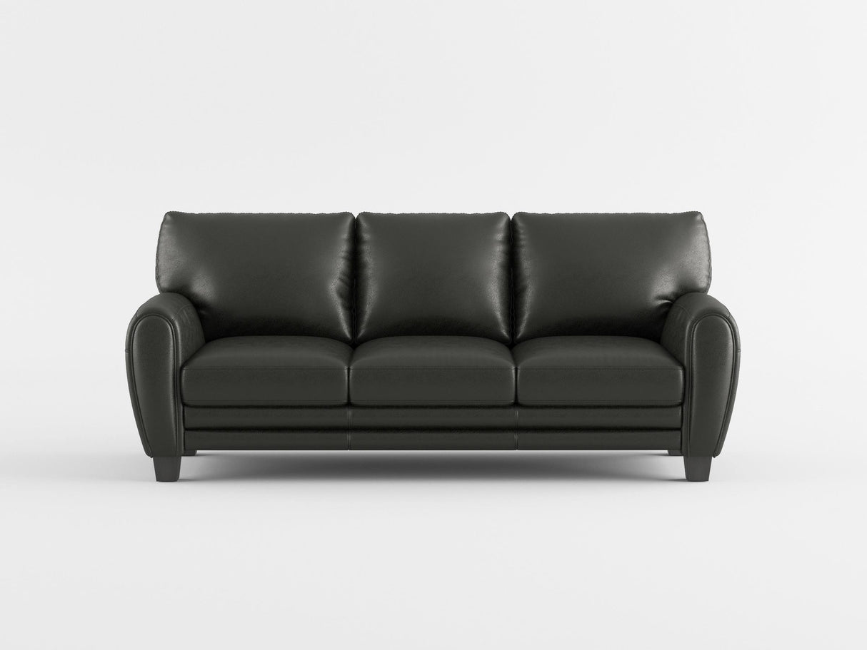 Rubin Dark Brown Faux Leather Sofa by Homelegance at Eve Furniture