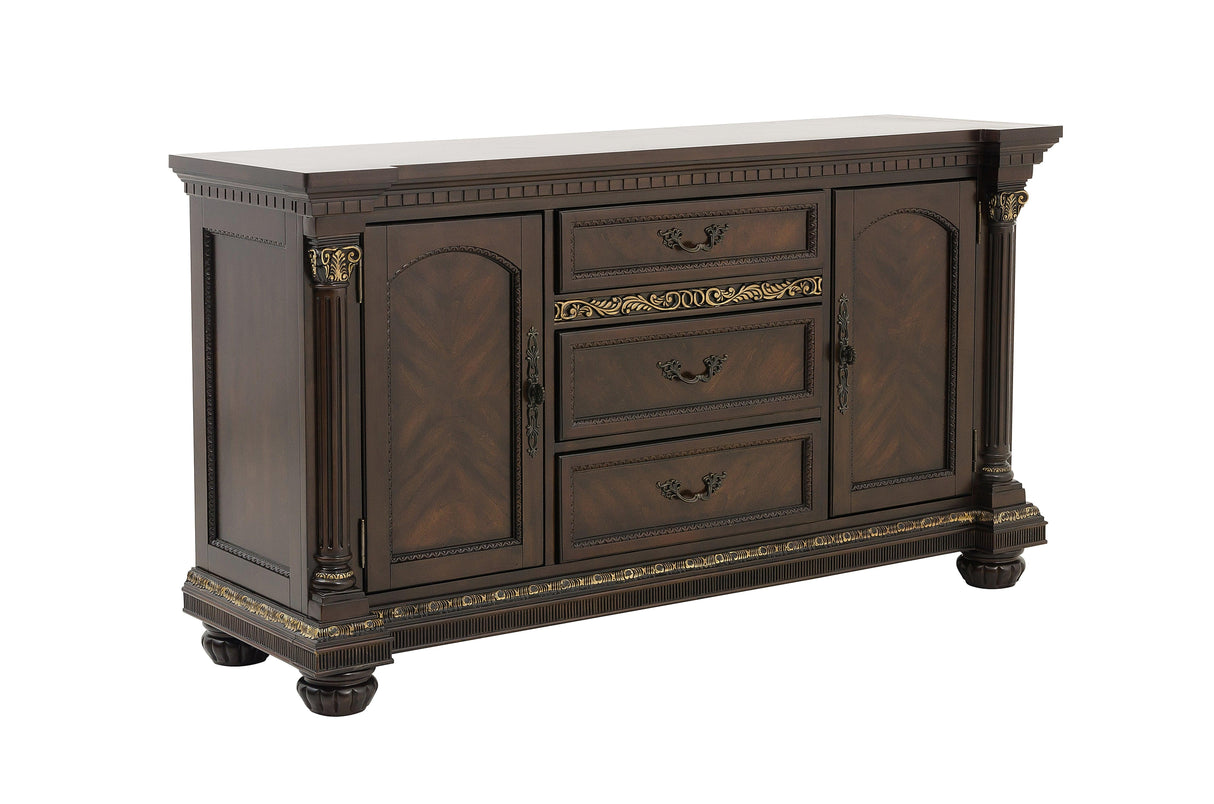 Russian Hill Warm Cherry Buffet by Homelegance at Eve Furniture