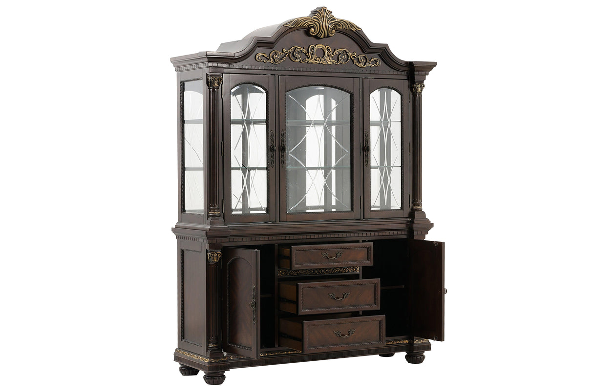 Russian Hill Warm Cherry Buffet & Hutch by Homelegance at Eve Furniture