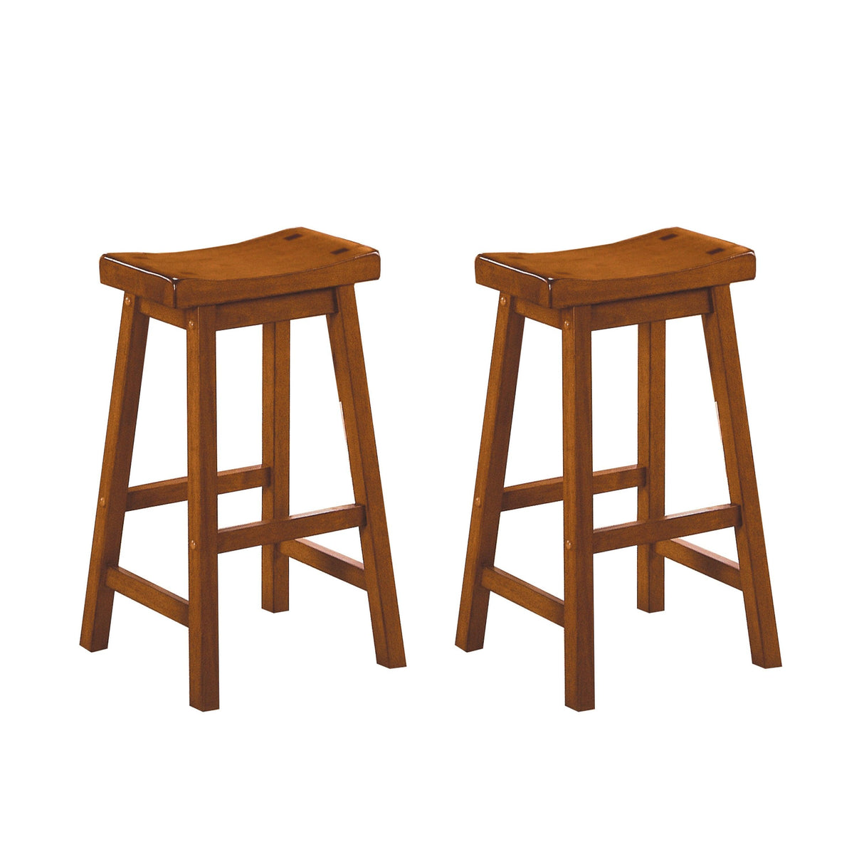 Saddleback Oak Pub Height Stool Set of 2 by Homelegance at Eve Furniture