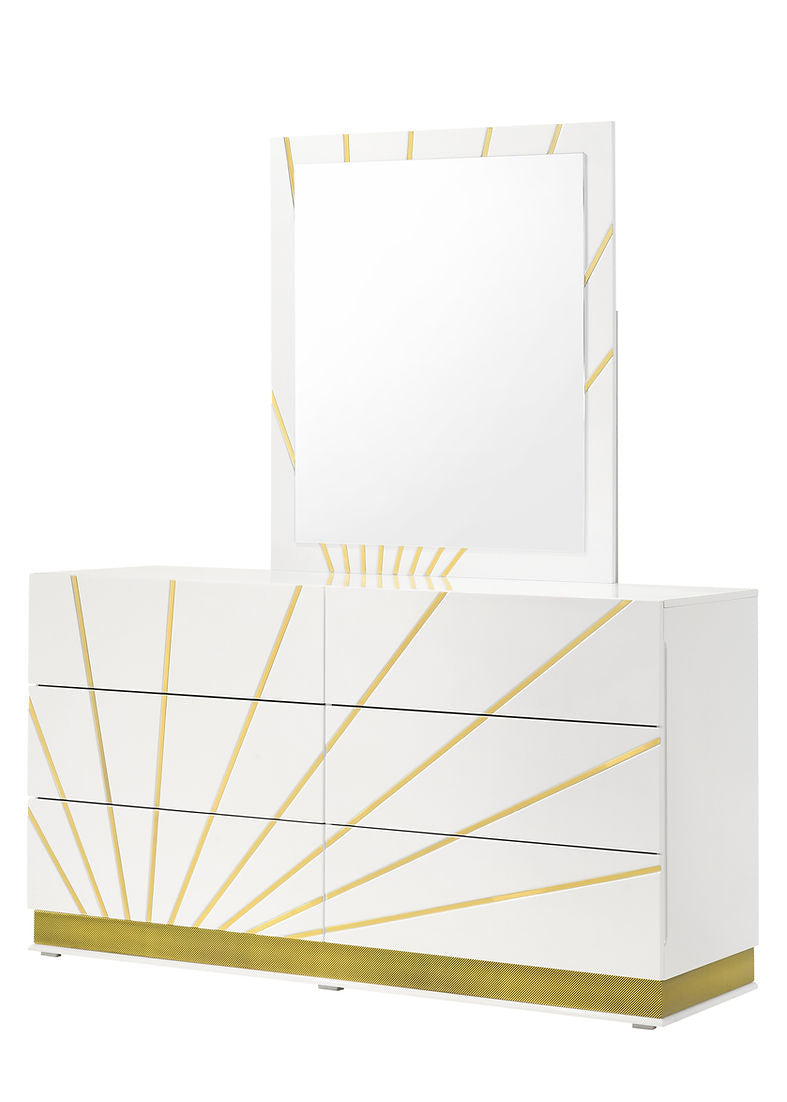 Safa Led White Platform Bedroom Set by New Era Innovations at Eve Furniture