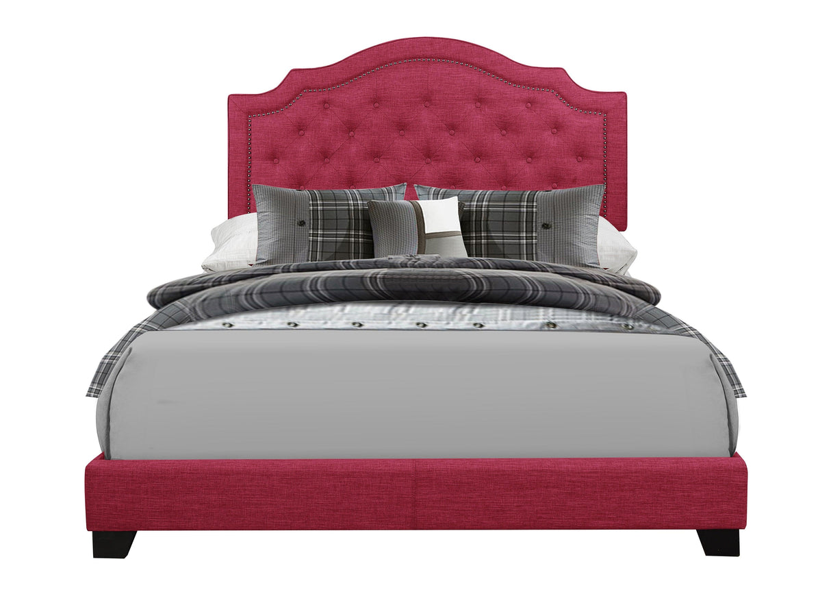 Sandy Pink King Upholstered Bed by Homelegance at Eve Furniture