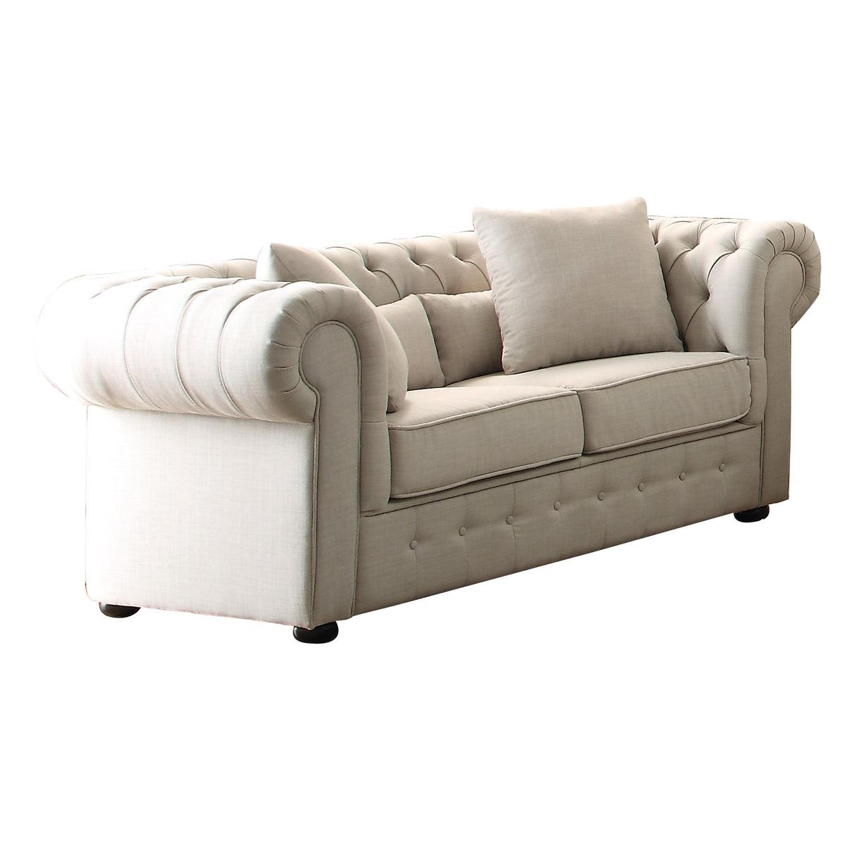 Savonburg Neutral Loveseat by Homelegance at Eve Furniture