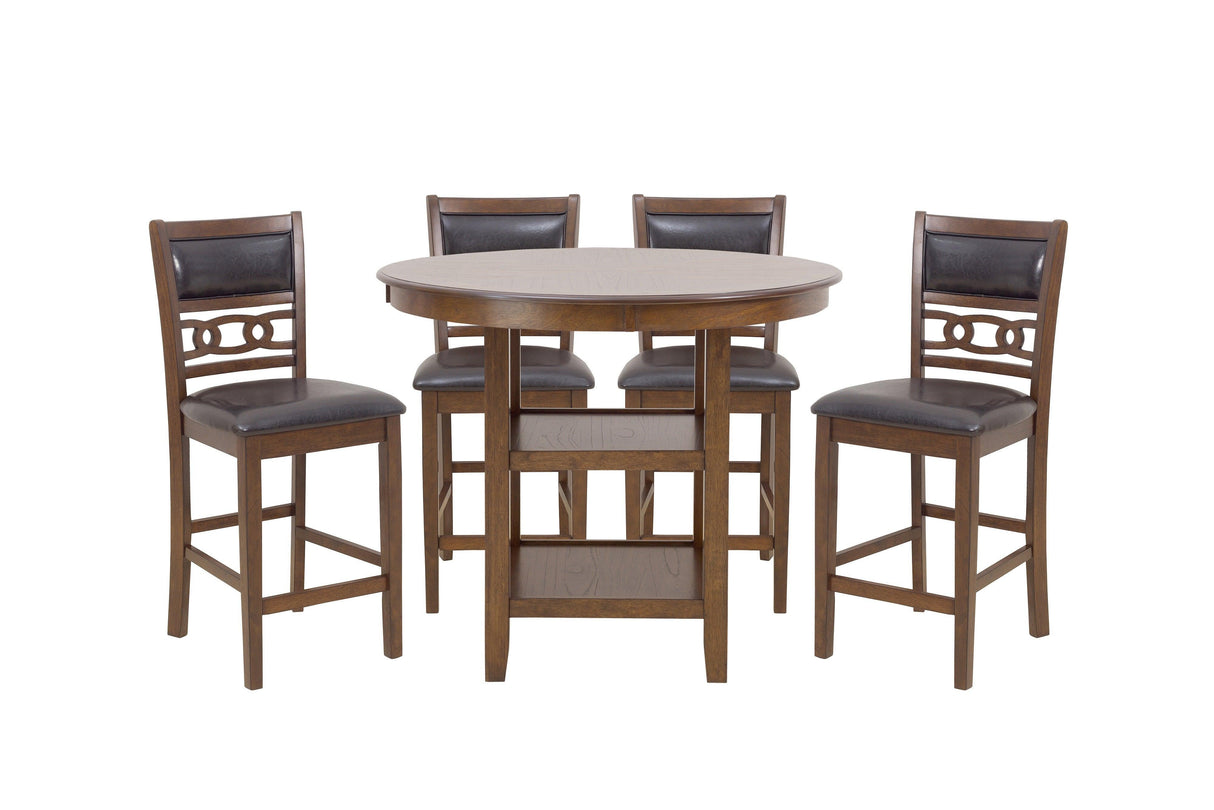 Savor Brown 5-Piece Counter Height Set by Homelegance at Eve Furniture