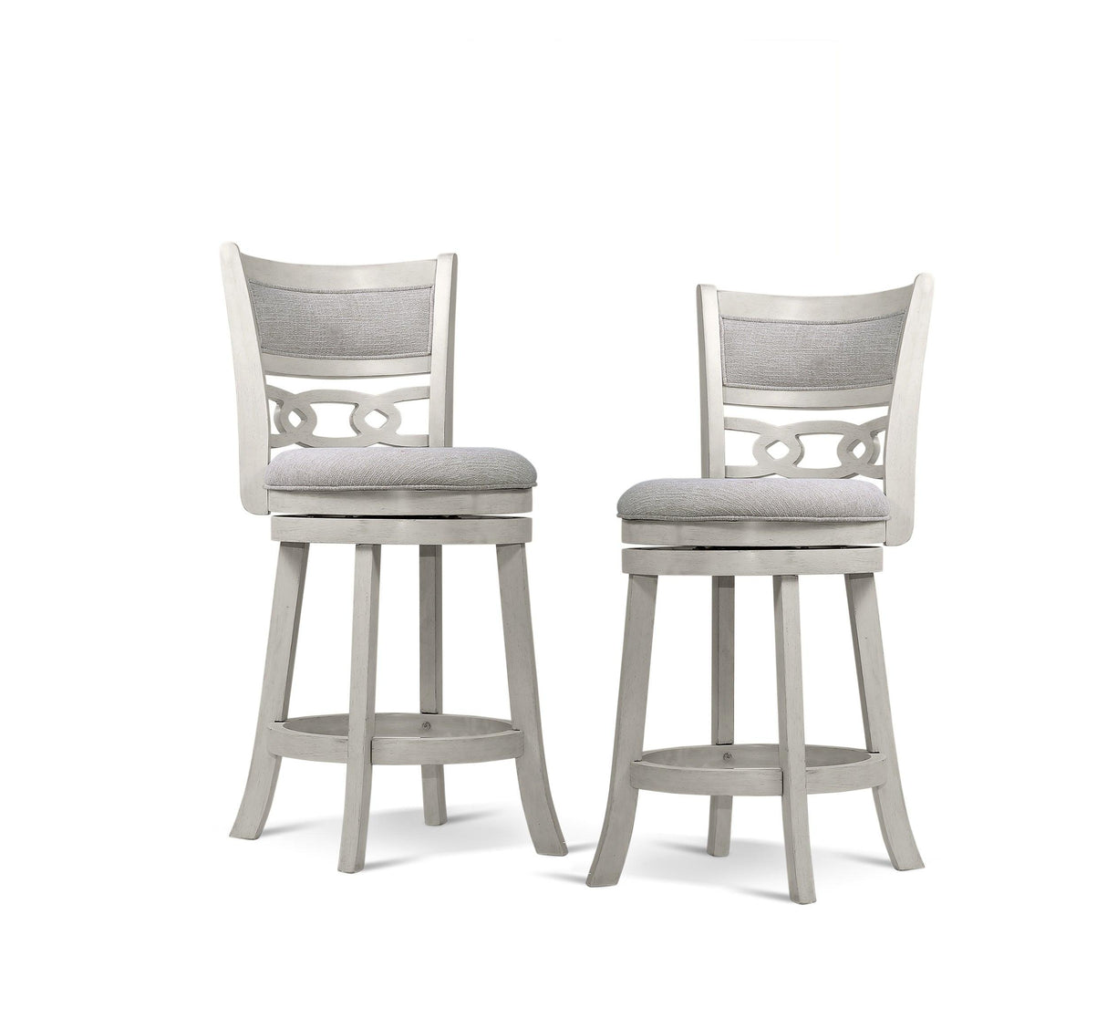 Savor White Swivel Counter Chair, Set of 2 by Homelegance at Eve Furniture