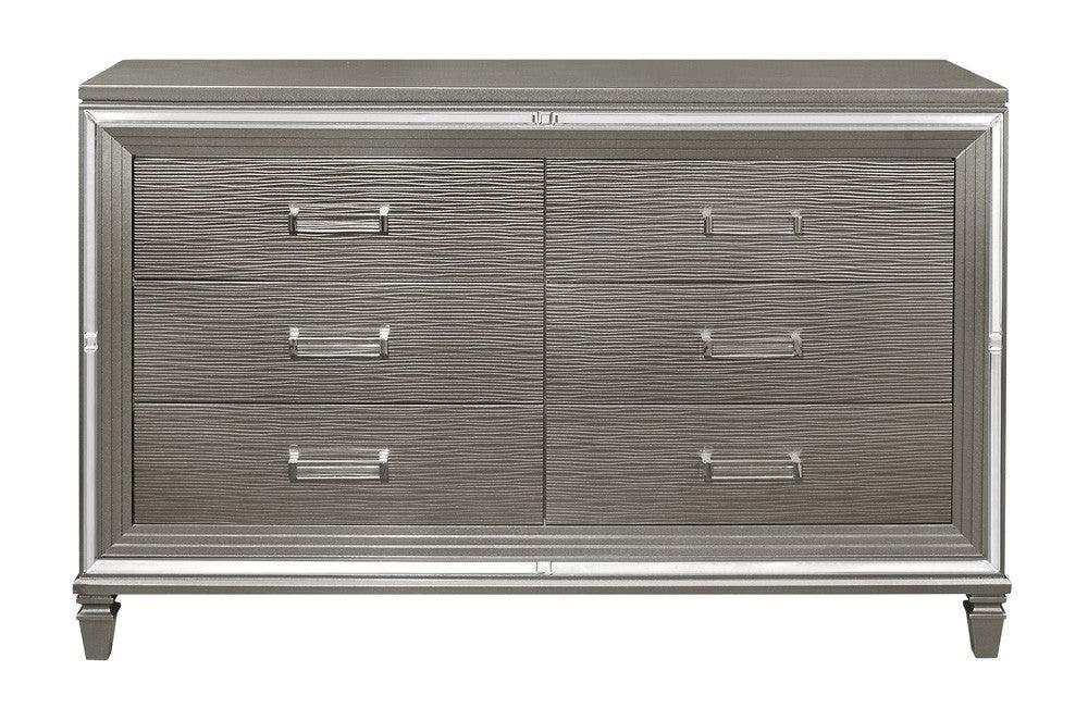 Tamsin Silver/Gray Metallic Dresser by Homelegance at Eve Furniture