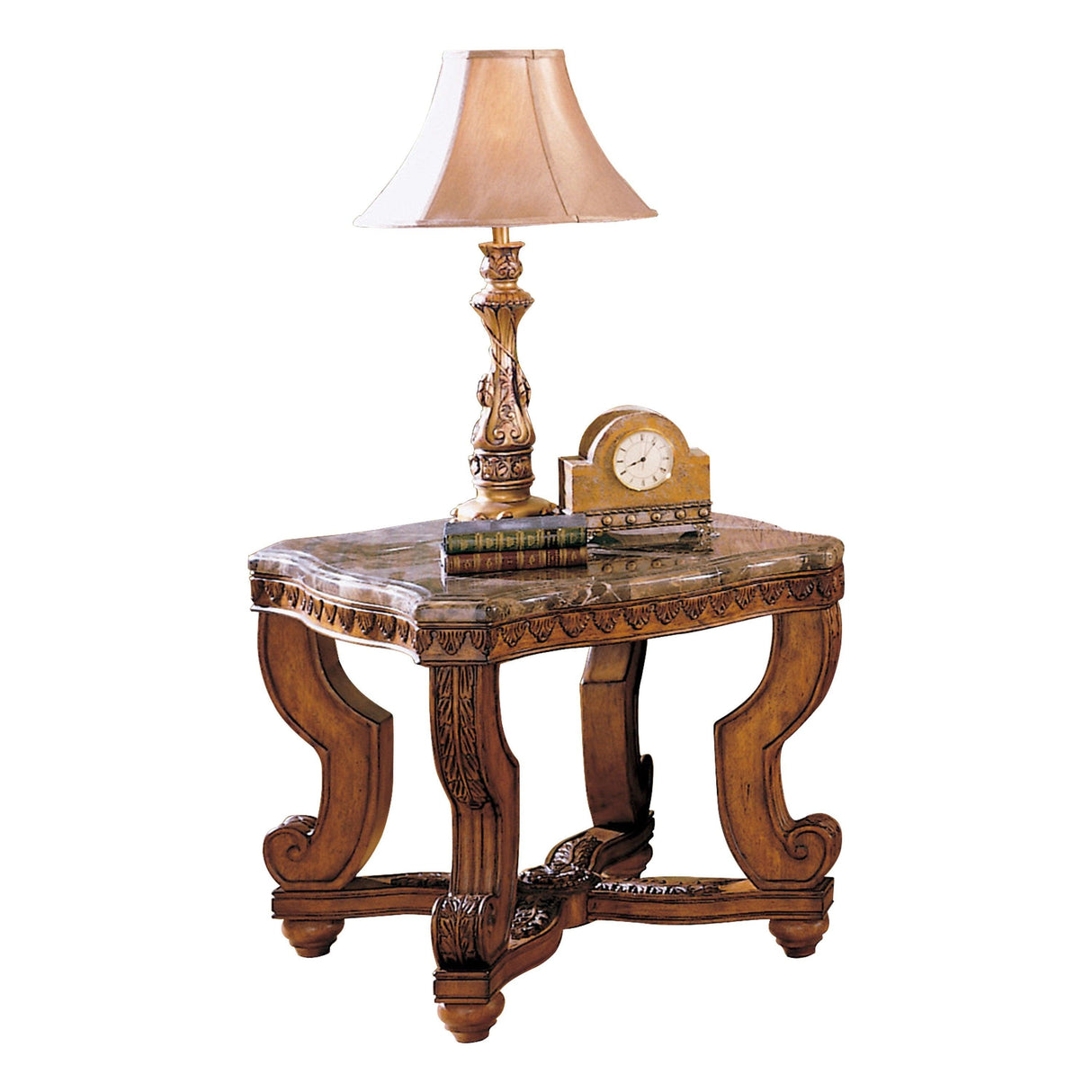 Tarantula Burnished Brown Cherry End Table by Homelegance at Eve Furniture