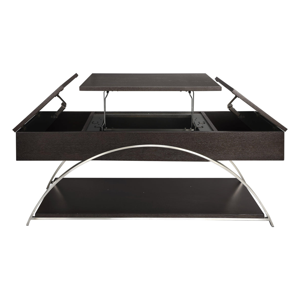 Tioga Espresso/Chrome Lift Top Cocktail Table by Homelegance at Eve Furniture