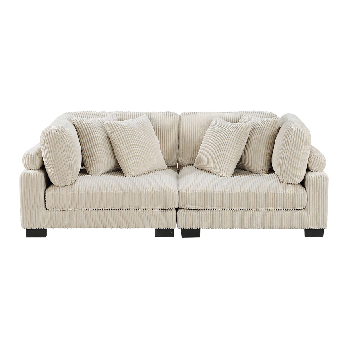 Traverse Beige Corduroy 2-Piece Loveseat by Homelegance at Eve Furniture