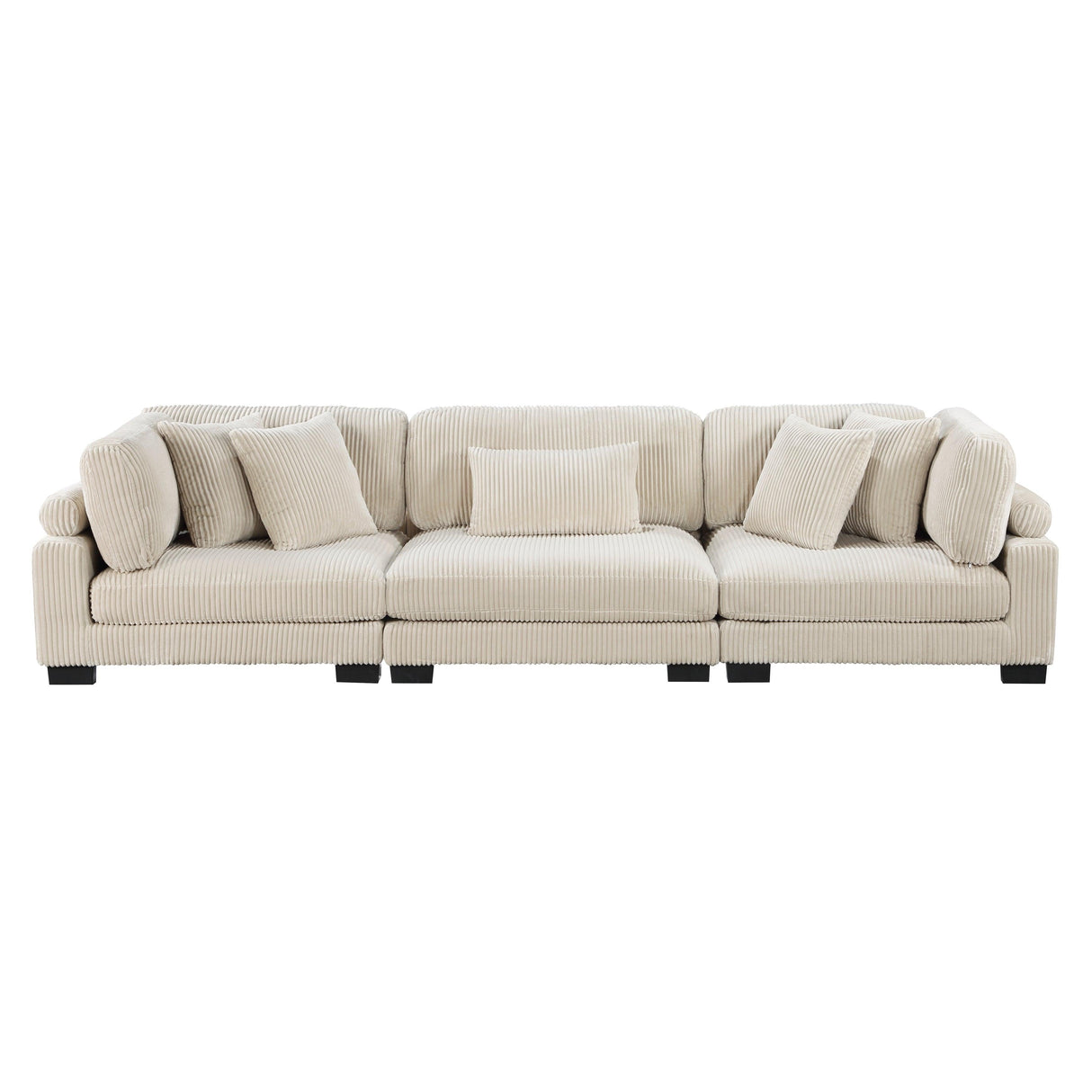 Traverse Beige Corduroy 3-Piece Sofa by Homelegance at Eve Furniture