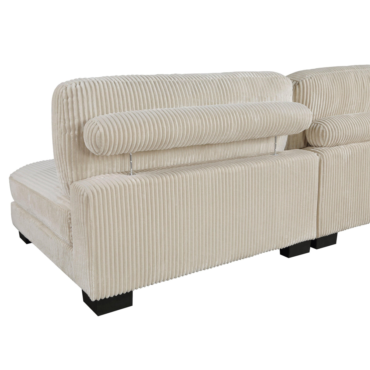 Traverse Beige Corduroy 6-Piece Modular Sectional with Ottoman by Homelegance at Eve Furniture