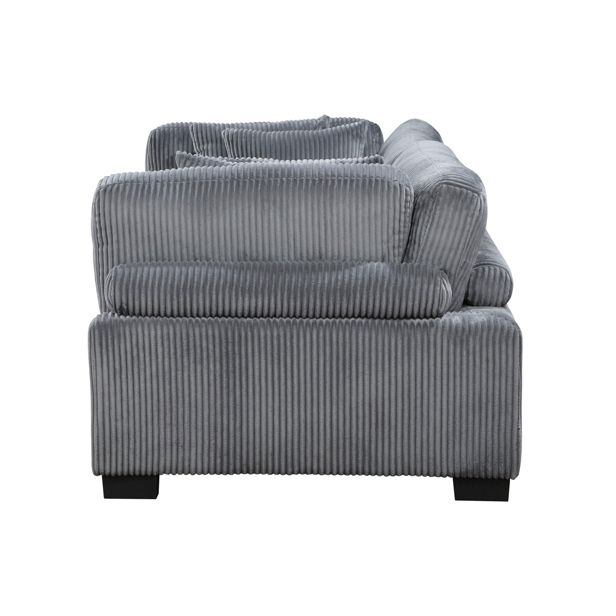 Traverse Gray Corduroy 2-Piece Loveseat by Homelegance at Eve Furniture