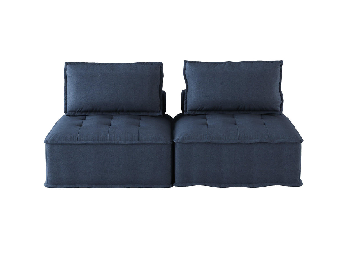 Ulrich Blue Modular Loveseat by Homelegance at Eve Furniture