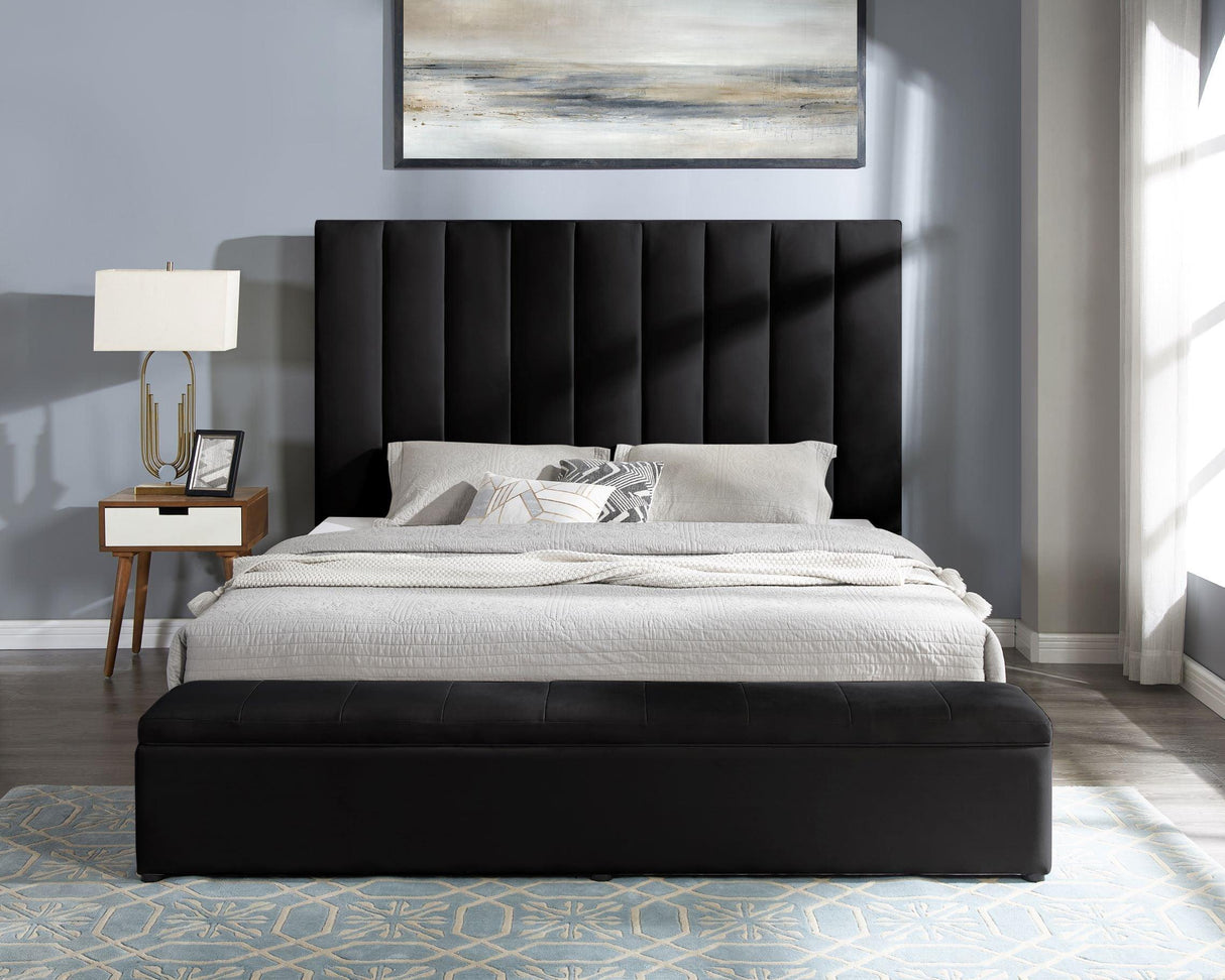 Valencia Black King Platform Bed by Happy Homes at Eve Furniture