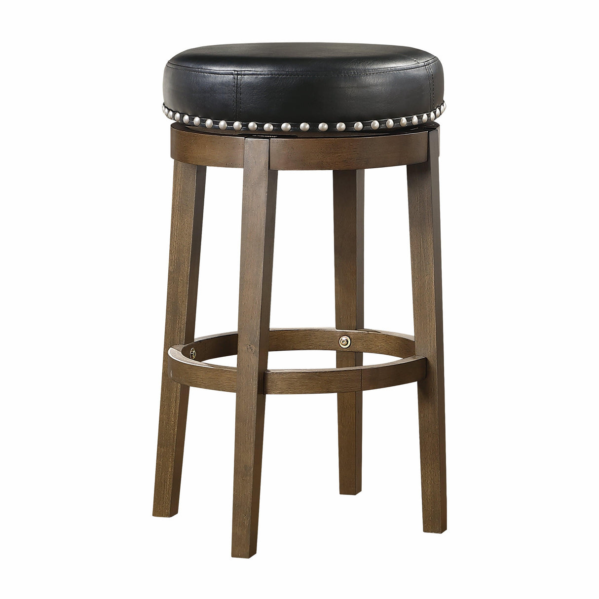 Westby Black/Brown Round Swivel Pub Height Stool, Set of 2 by Homelegance at Eve Furniture
