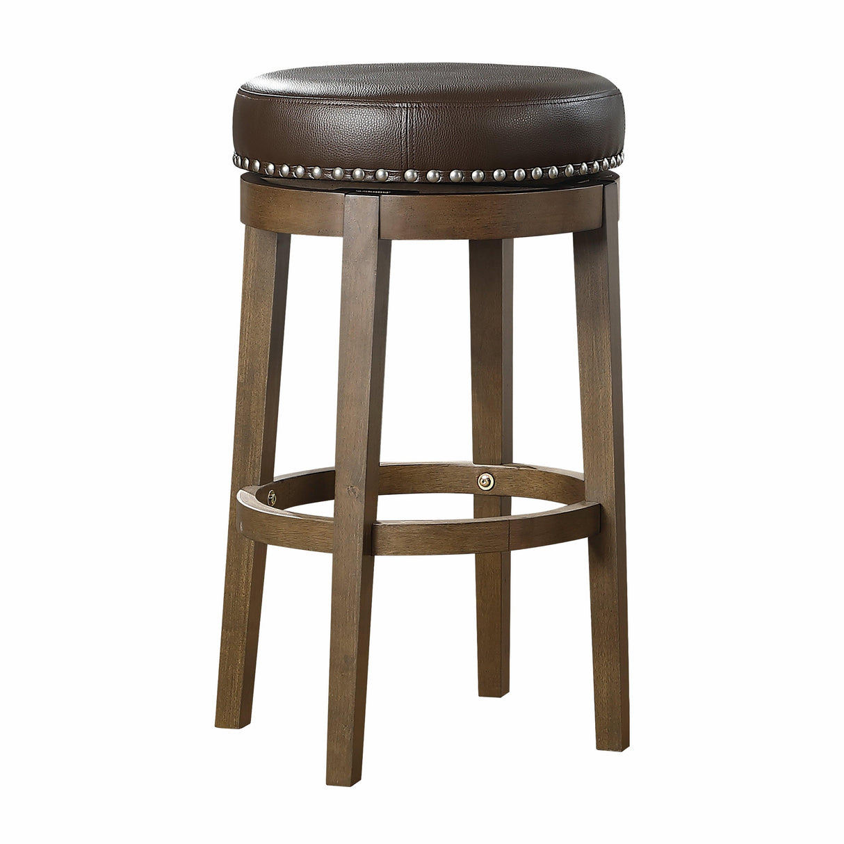 Westby Brown/Brown Round Swivel Pub Height Stool, Set of 2 by Homelegance at Eve Furniture