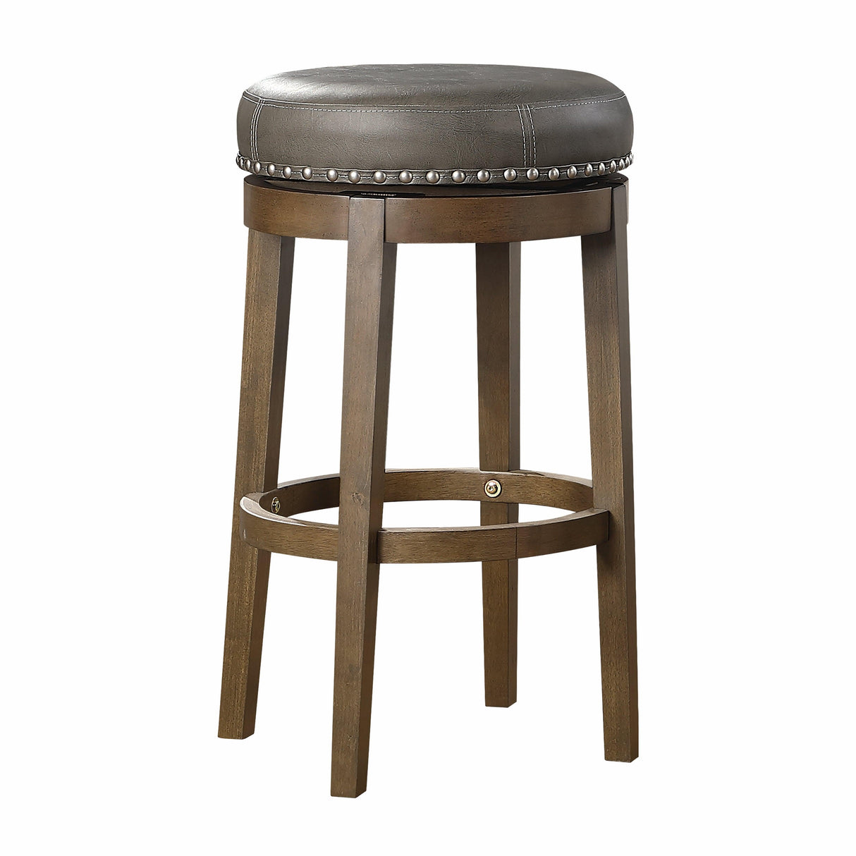 Westby Gray/Brown Round Swivel Pub Height Stool, Set of 2 by Homelegance at Eve Furniture