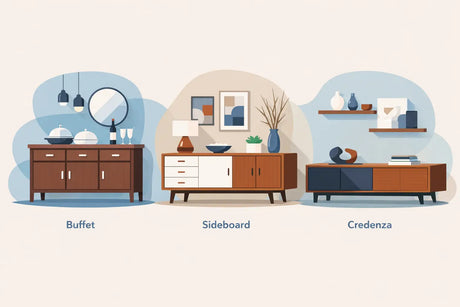 Buffet vs Sideboard vs Credenza: Key Differences