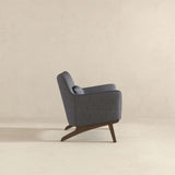 Brayden Mid Century Modern Sea Side Grey Linen Armchair by Ashcroft Imports at Eve Furniture