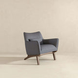 Brayden Mid Century Modern Sea Side Grey Linen Armchair by Ashcroft Imports at Eve Furniture