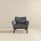 Brayden Mid Century Modern Sea Side Grey Linen Armchair by Ashcroft Imports at Eve Furniture