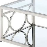 Rylee Chrome Coffee Table by Furniture of America at Eve Furniture