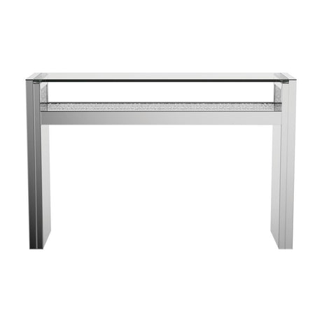 1-Shelf Silver Console Table