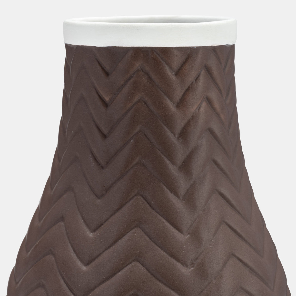10" Chevron Vase, Java