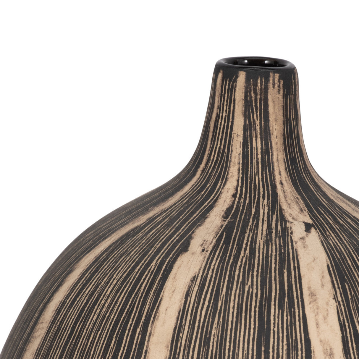 10"h Tribal Vase, Brown