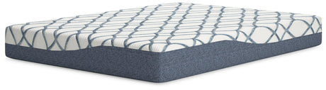 10 Inch Chime Elite 2.0 White/Blue Queen Mattress by Ashley at Eve Furniture