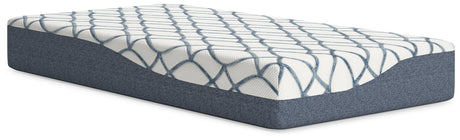 10 Inch Chime Elite 2.0 White/Blue Twin Mattress by Ashley at Eve Furniture