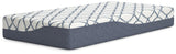 10 Inch Chime Elite 2.0 White/Blue Twin Mattress by Ashley at Eve Furniture