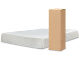 10 Inch Chime Memory Foam Mattress with Adjustable Base in White