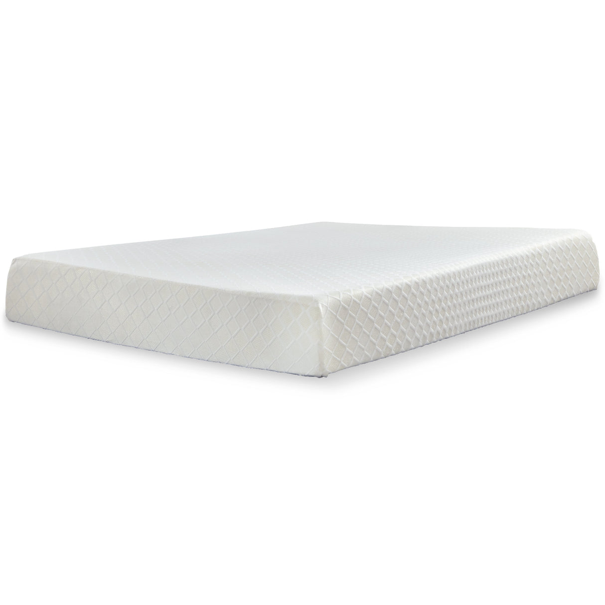 10 Inch Chime Memory Foam Mattress with Foundation in White