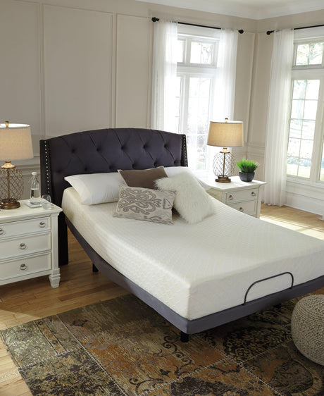 10 Inch Chime Memory Foam White California King Mattress in a Box by Ashley at Eve Furniture