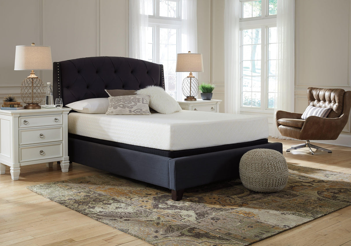 10 Inch Chime Memory Foam White California King Mattress in a Box by Ashley at Eve Furniture