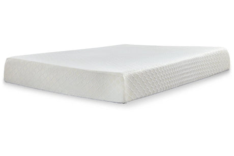 10 Inch Chime Memory Foam White Queen Mattress in a Box by Ashley at Eve Furniture