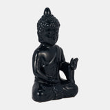 10?, Navy Blue Ceramic Seated Buddha