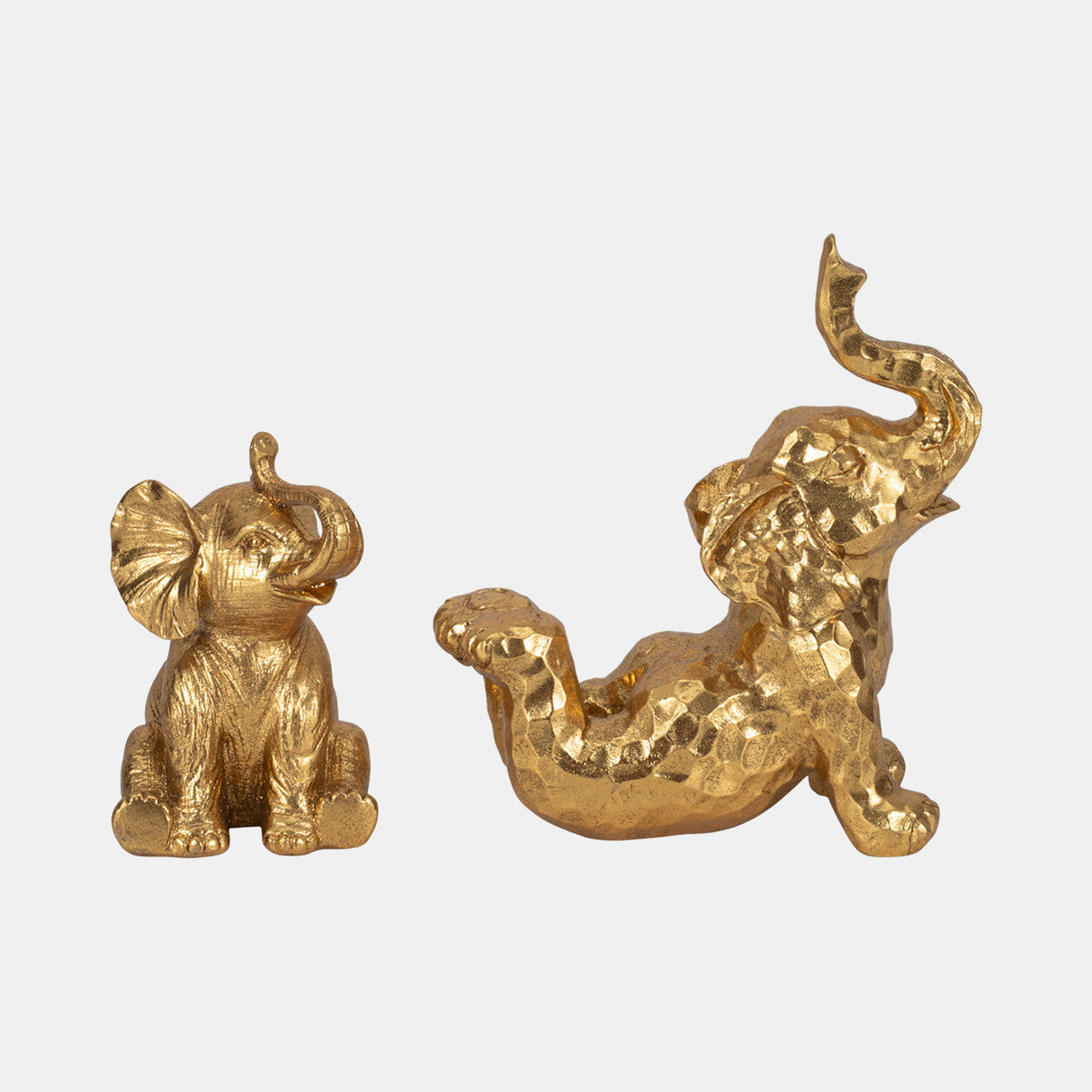 10" Yoga Elephant, Gold