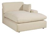 Elyza Linen 4-Piece Double Chaise Sectional