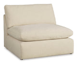 Elyza Linen 10-Piece LAF Chaise Sectional